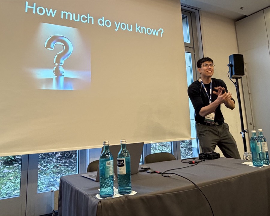 Jonas Hulthén speaking at the Agile Testing Days conference